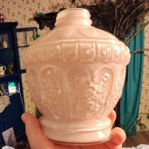 Vintage Kadaan Pink Rose Pattern Oil Lamp